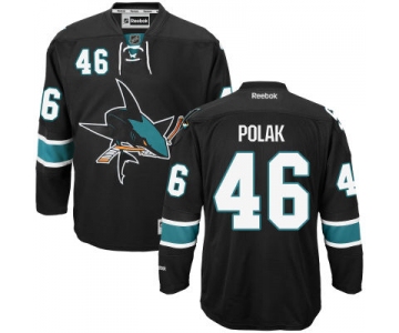Men's San Jose Sharks #46 Roman Polak Black Third Hockey Jersey