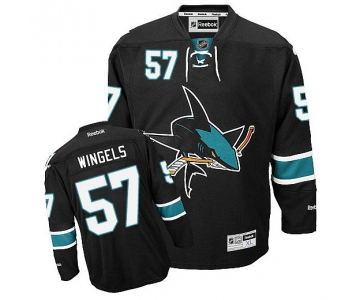 Men's San Jose Sharks #57 Tommy Wingels Black Third Jersey