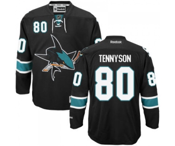 Men's San Jose Sharks #80 Matt Tennyson Black Third Jersey