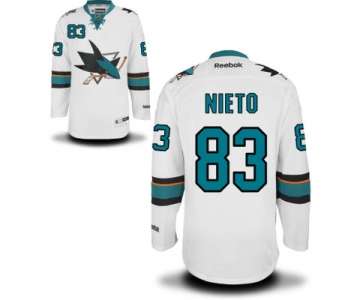 Men's San Jose Sharks #83 Matt Nieto White Away Jersey