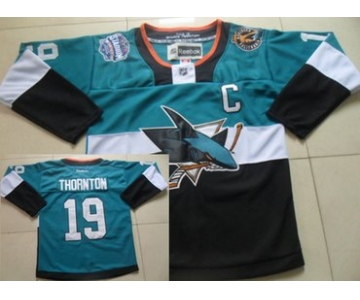 San Jose Sharks #19 Joe Thornton 2015 Stadium Series Blue/Black Jersey