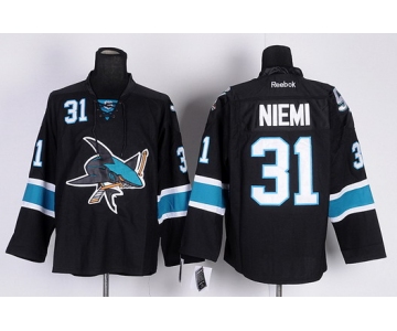 San Jose Sharks #31 Antti Niemi Black Third Jersey