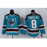 San Jose Sharks #8 Joe Pavelski Blue Jersey