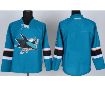 San Jose Sharks Blank 2014 Blue Jersey