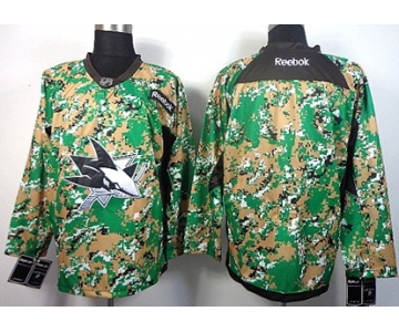 San Jose Sharks Blank 2014 Camo Jersey