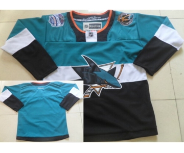 San Jose Sharks Blank 2015 Stadium Series Blue/Black Jersey