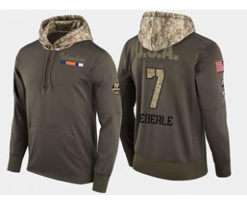 Nike New York Islanders 7 Jordan Eberle Olive Salute To Service Pullover Hoodie
