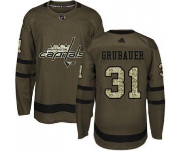 Adidas Capitals #31 Philipp Grubauer Green Salute to Service Stitched Youth NHL Jersey