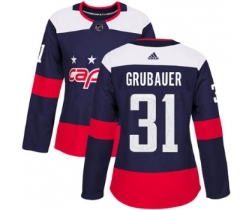 Adidas Washington Capitals #31 Philipp Grubauer Navy Authentic 2018 Stadium Series Women's Stitched NHL Jersey
