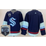 Men's Seattle Kraken Blank Navy 2021-22 Season Inaugural Authentic Jersey