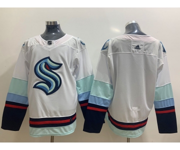 Men's Seattle Kraken Blank White Stitched Adidas NHL Jersey