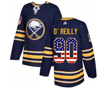 Adidas Sabres #90 Ryan O'Reilly Navy Blue Home Authentic USA Flag Stitched NHL Jersey