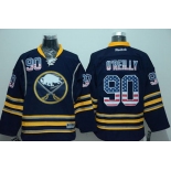 Men's Buffalo Sabres #90 Ryan O'Reilly Reebok Navy Blue USA Flag Hockey Jersey