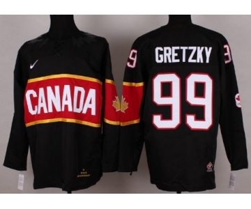 2014 Olympics Canada #99 Wayne Gretzky Black Jersey
