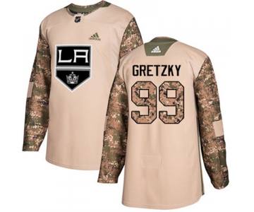 Adidas Los Angeles Kings #99 Wayne Gretzky Camo Authentic 2017 Veterans Day Stitched Youth NHL Jersey