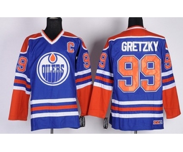 Edmonton Oilers #99 Wayne Gretzky Royal Blue Throwback CCM Jersey