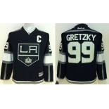 Los Angeles Kings #99 Wayne Gretzky Black Kids Jersey