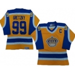 Los Angeles Kings #99 Wayne Gretzky Yellow With Purple Throwback CCM Jersey
