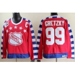 NHL 1992 All-Star #99 Wayne Gretzky Red 75TH Throwback CCM Jersey