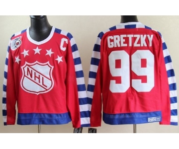 NHL 1992 All-Star #99 Wayne Gretzky Red 75TH Throwback CCM Jersey