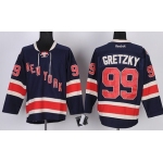 New York Rangers #99 Wayne Gretzky Navy Blue Third 85TH Kids Jersey