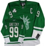 New York Rangers #99 Wayne Gretzky St. Patrick's Day Green Jersey