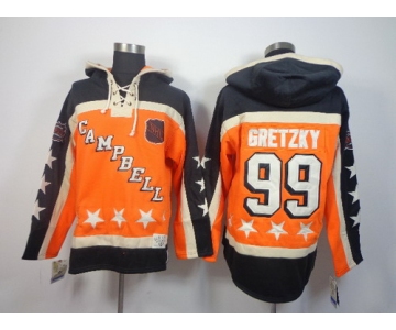 Old Time Hockey Edmonton Oilers #99 Wayne Gretzky Orange All-Star Hoodie