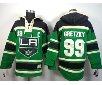 Old Time Hockey Los Angeles Kings #99 Wayne Gretzky Green Hoodie
