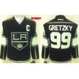 Women's Los Angeles Kings #99 Wayne Gretzky Reebok Black Hockey Jersey