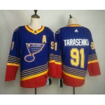 Men's St. Louis Blues #91 Vladimir Tarasenko Blue Adidas Stitched NHL Throwback Jersey