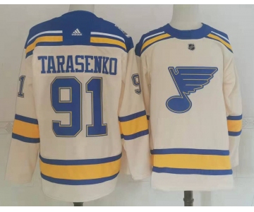 Men's St Louis Blues #91 Vladimir Tarasenko Cream 2022 Winter Classic Authentic Jersey