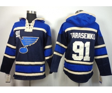 Old Time Hockey St. Louis Blues #91 Vladimir Tarasenko Navy Blue Hoodie