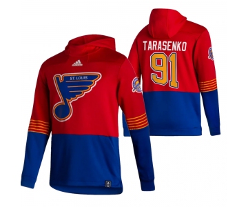 St. Louis Blues #91 Vladimir Tarasenko Adidas Reverse Retro Pullover Hoodie Red