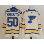 Men's St Louis Blues #50 Jordan Binnington Cream 2022 Winter Classic Authentic Jersey