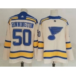 Men's St Louis Blues #50 Jordan Binnington Cream 2022 Winter Classic Authentic Jersey