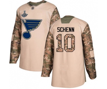 Blues #10 Brayden Schenn Camo Authentic 2017 Veterans Day Stanley Cup Champions Stitched Hockey Jersey