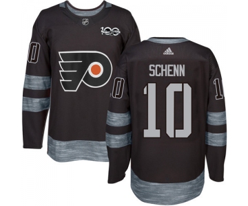 Flyers #10 Brayden Schenn Black 1917-2017 100th Anniversary Stitched NHL Jersey