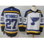 Adidas Blues #27 Alex Pietrangelo White Road Authentic Stitched NHL Jersey