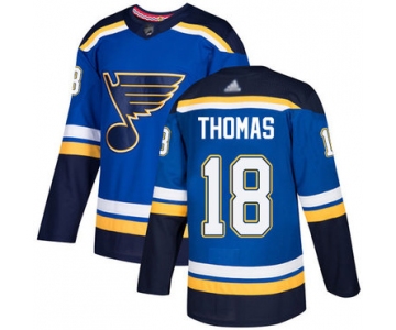 Blues #18 Robert Thomas Blue Home Authentic Stitched Hockey Jersey