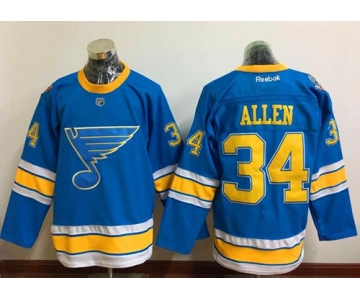 Blues #34 Jake Allen Light Blue 2017 Winter Classic Stitched NHL Jersey