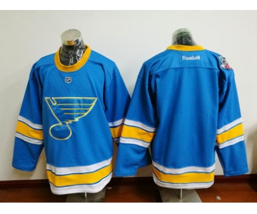 Blues Blank Blue 2017 Winter Classic Reebok Jersey
