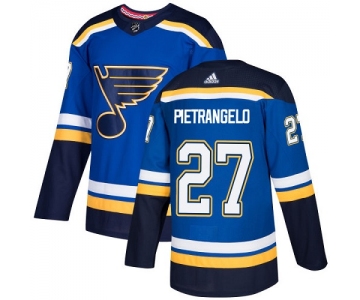 Men's Adidas St. Louis Blues #27 Alex Pietrangelo Blue Home Authentic Stitched NHL Jersey