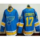 Men's St. Louis Blues #17 Jaden Schwartz Blue 2017 Winter Classic Stitched NHL Reebok Hockey Jersey