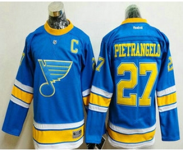 Men's St. Louis Blues #27 Alex Pietrangelo Blue 2017 Winter Classic Stitched NHL Reebok Hockey Jersey