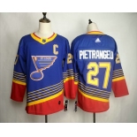 Men's St. Louis Blues #27 Alex Pietrangelo Blue Adidas Stitched NHL Throwback Jersey