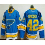 Men's St. Louis Blues #42 David Backes Blue 2017 Winter Classic Stitched NHL Reebok Hockey Jersey