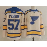Men's St Louis Blues #57 David Perron Cream 2022 Winter Classic Authentic Jersey