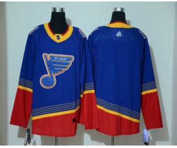 Men's St. Louis Blues Blank Blue Adidas Stitched NHL Throwback Jersey