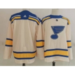 Men's St Louis Blues Blank Cream 2022 Winter Classic Authentic Jersey