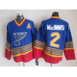 St. Louis Blues #2 Al MacInnis 1995 Blue Throwback CCM Jersey